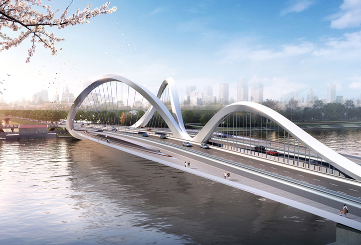青島海洋活力區(qū)跨風(fēng)河新建橋梁工程